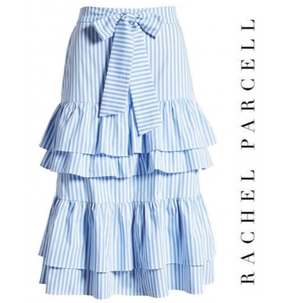 NWT Rachel Parcell Striped MIDI Skirt